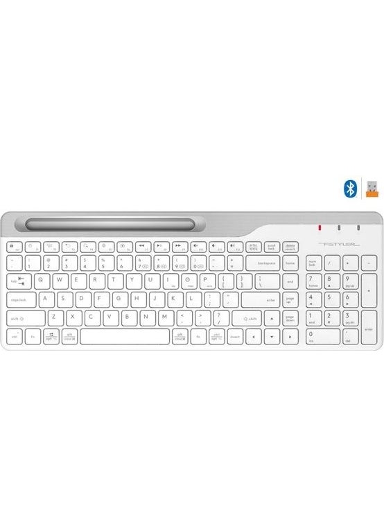 A4TECH - A4 TECH FBK25 Bluetooth+2.4Ghz NANO FN-Multimedia Q Turkish Wireless Keyboard - Image 1