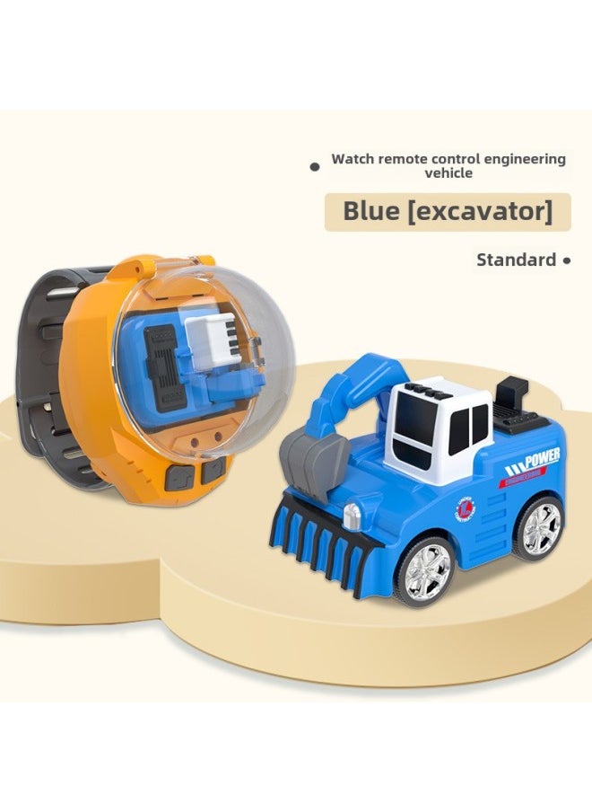 Rc Car Toy - High-speed Off-road Vehicle Remote Control For Kids Adults - Durable Abs Plastic Body Various Colors Available-Color:Blue Excavator (charging Version) With Lights-Proportion:Advanced Configuration ]  - Image 1