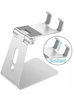 Omoton C2 Adjustable Cell Phone Stand, Aluminum Desktop Cellphone Stand with Anti-Slip Base and Convenient Charging Port, Fits All Smart Phones  - Image 5