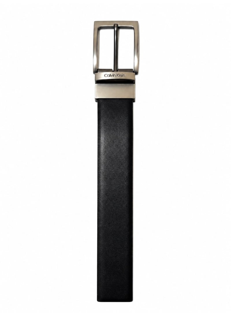 Calvin Klein Jeans Calvin Klein Men's Reversible Leather Belt – Black & Dark Brown with Silver-Tone Buckle - Image 2