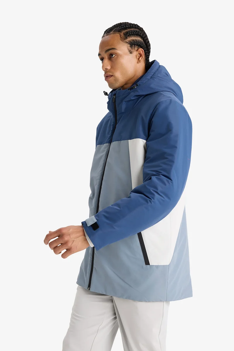 Defacto  DeFactoFit Regular Fit Hooded Zippered Waterproof Jacket for Men | Best Price UAE