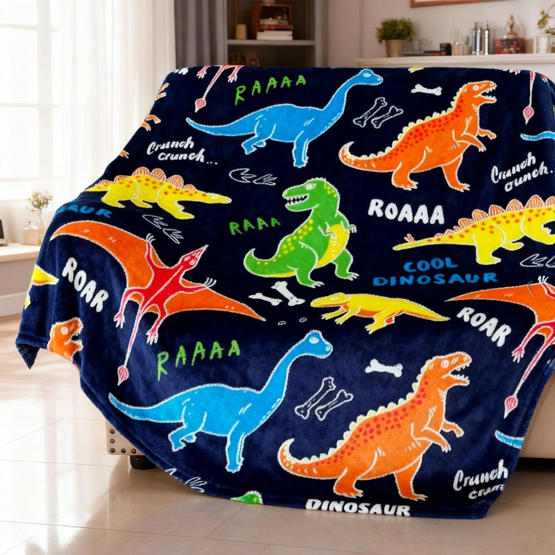 COMFAR Dinosaur Blanket for Boys, Dinosaur Glow in The Dark Blanket for Kids/Toddler/Baby, Soft Fleece Blankets and Throw, Birthday 40"x 50" - Image 4