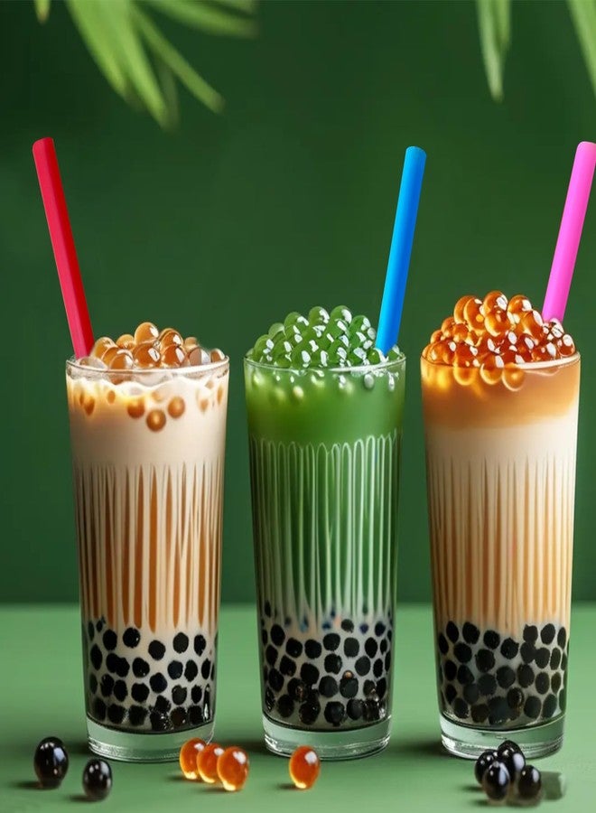 YAOSHENG Assorted Colors Jumbo Smoothie Straws, Colorful Disposable Wide-mouthed Large Milkshake Straws 8.2'' Inches High/ 100 pack (100, 0.39 * 8.2) - Image 5