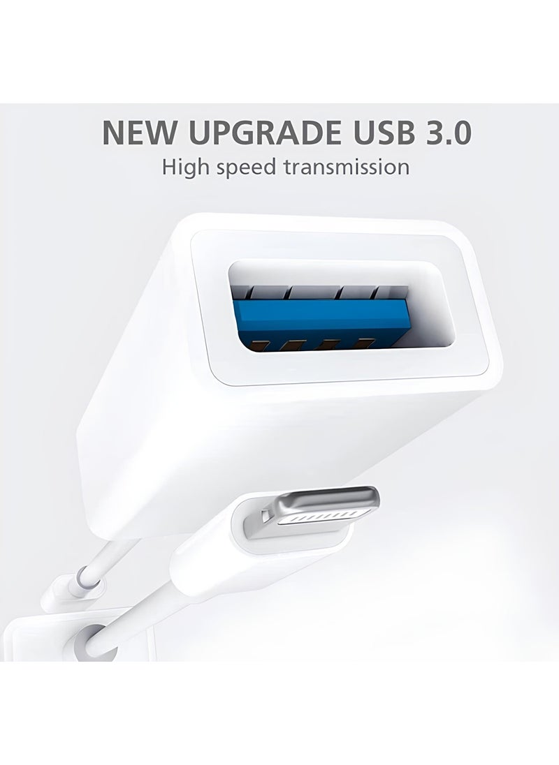 SPEEDUF - Lightning to USB Camera Adapter, USB 3.0 OTG Cable for iPhone/iPad - Image 1