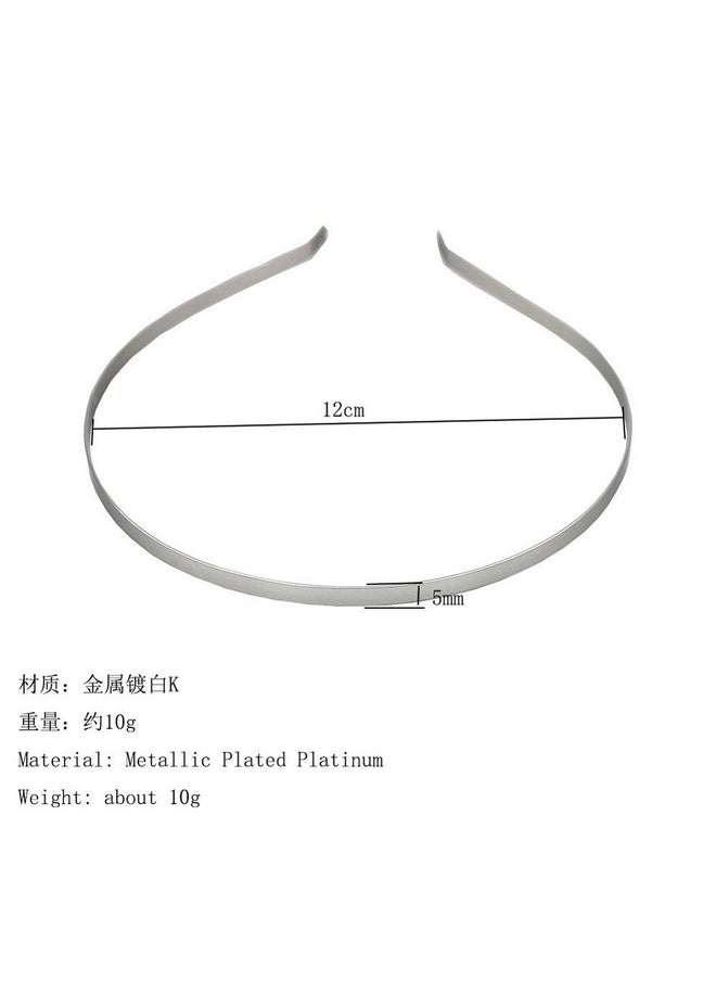 Suoirblss 20Pcs 5Mm Metal Blank Headband Hair Band Accessories Alloy Hoop Hairband Diy Findings Headband Hair Accessories  - Image 3