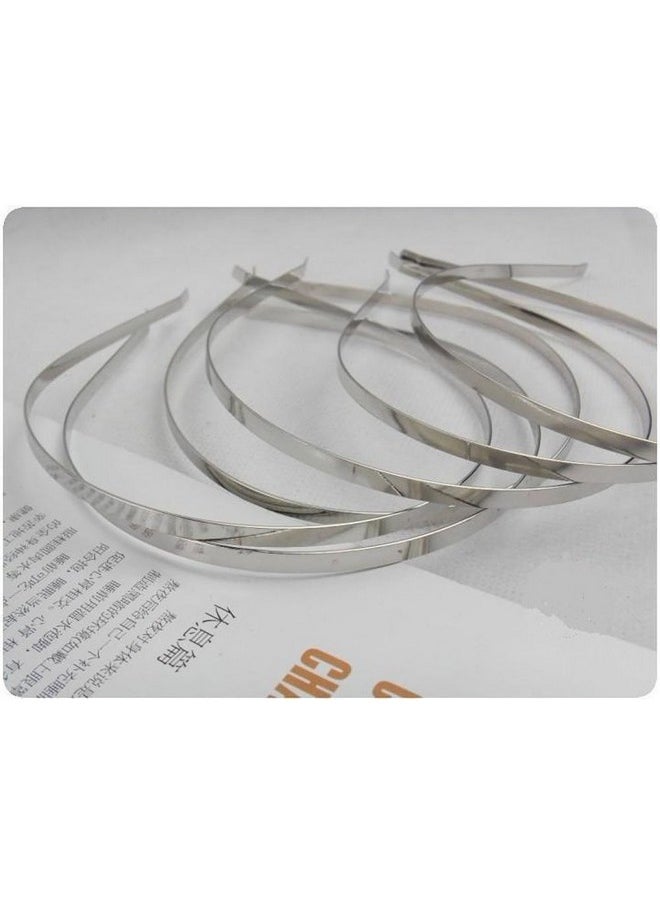 Suoirblss 20Pcs 5Mm Metal Blank Headband Hair Band Accessories Alloy Hoop Hairband Diy Findings Headband Hair Accessories  - Image 2