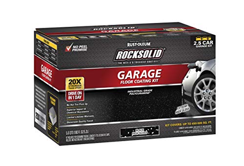 Rust-Oleum 318697 RockSolid Polycuramine Garage Floor Coating, 2.5 Car Kit, High Gloss Black - Image 2