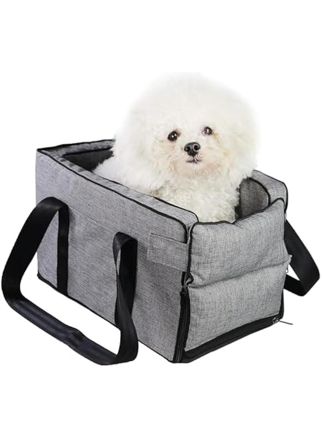 تراسل مقعد معزز لسلامة الحيوانات الاليفة من تراسل، مقعد سيارة مركزي للقطط والكلاب الصغيرة، سلة للحيوانات الاليفة، مسند ذراع لوحدة التحكم في السيارة، شنطة سرير للكلاب والحيوانات الاليفة الصغيرة حتى وزن 13 - Image 1