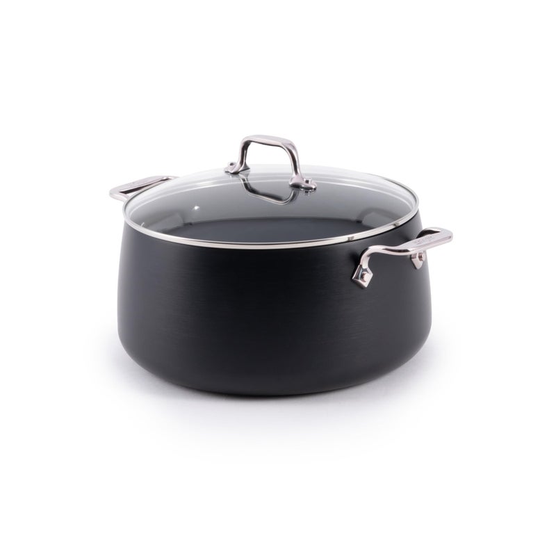 All-Clad HA1 Expert Hard Anodized Nonstick Stock Pot with Lid (8 Qt) For Pasta, Soup, Dishwasher-Safe, Oven-Safe Up to 500Â°F Compatible with All Stovetops (Gas, Electric & Induction) - Black - Image 1