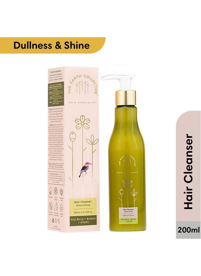 THE EARTH COLLECTIVE - Hair Cleanser For Nourishing Hair | Goji Berry, Alfalfa And Brahmi Improve Hair Nourishing | Reduce Hair Fall | Strengthen Hair | Paraben Free | No Harmful Chemical | Pack Of 200Ml - Image 1