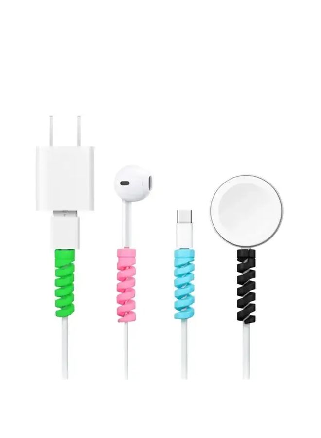 10pcs Mixed Color USB Cable Protector Cover Anti Breakage Spiral Cord Case - Image 4