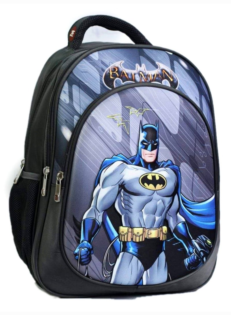 Wide original Batman trendy school baded multizips bag backpack
