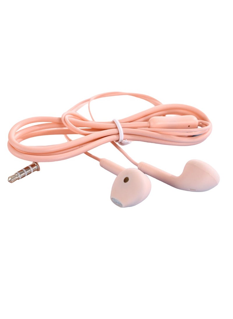 AROAQ 3.5mm Stereo In Ear Headphones, Universal Wired Control Earphone, Comfortable Hifi Sound Sports Music Earbuds, Portable Stylish Wired Headsets With Microphone And Button Control, (1pc, Pink) - Image 1