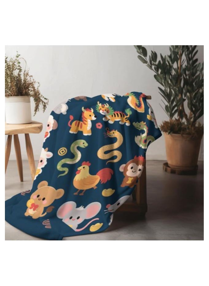 عام بطانية رقيقة من الفانيلا (دافئة ومريحة، ومناسبة للنوم واستخدام الألعاب وإزالة الغبار ومقاومة للرمل) 150 سم * 200 سم - 804 - Image 1