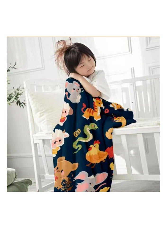 عام بطانية رقيقة من الفانيلا (دافئة ومريحة، ومناسبة للنوم واستخدام الألعاب وإزالة الغبار ومقاومة للرمل) 150 سم * 200 سم - 804 - Image 3