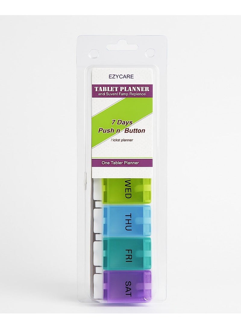 EzyCare 7 Days Push N' ButtonTablet Planner