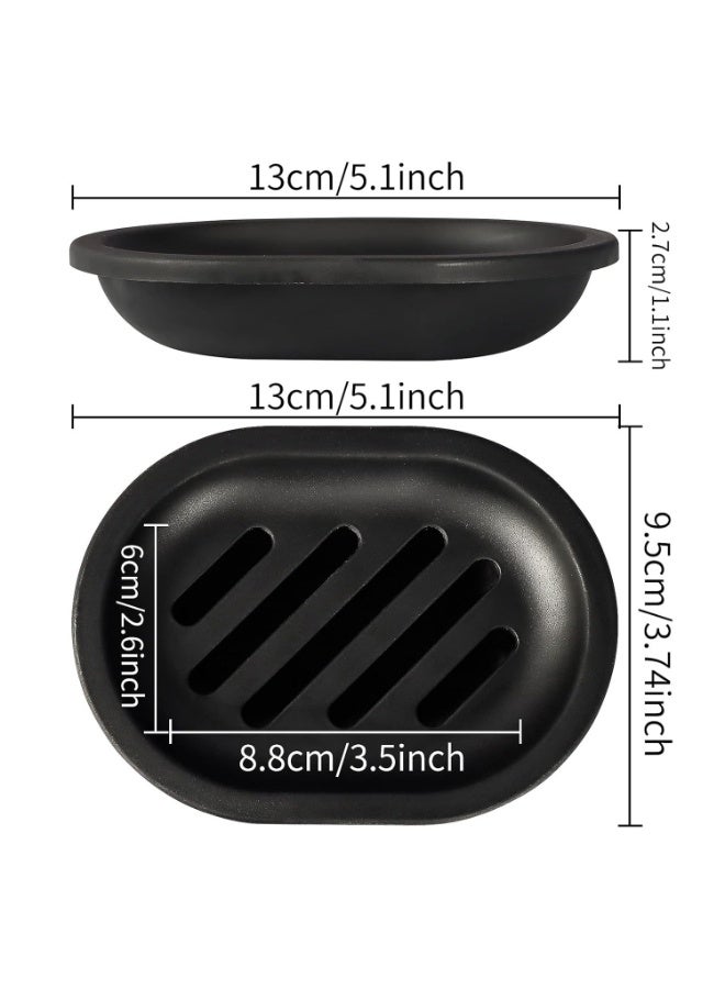 Soap Dish for Shower, 2pcs Soap Dishes Soap Savers for Bar Soap, Soap Bar Holder Shower with Drip Tray, Plastic Soap Holders with Drain for Kitchen Sink, Easy to Clean, Keeps The Soap Dry - Image 2