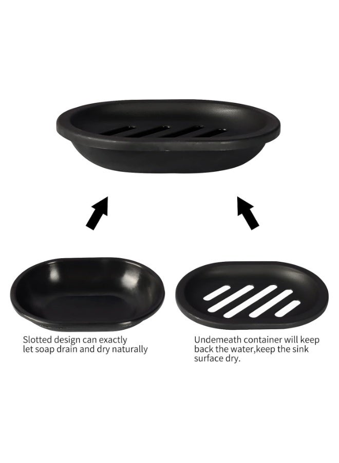 Soap Dish for Shower, 2pcs Soap Dishes Soap Savers for Bar Soap, Soap Bar Holder Shower with Drip Tray, Plastic Soap Holders with Drain for Kitchen Sink, Easy to Clean, Keeps The Soap Dry - Image 3