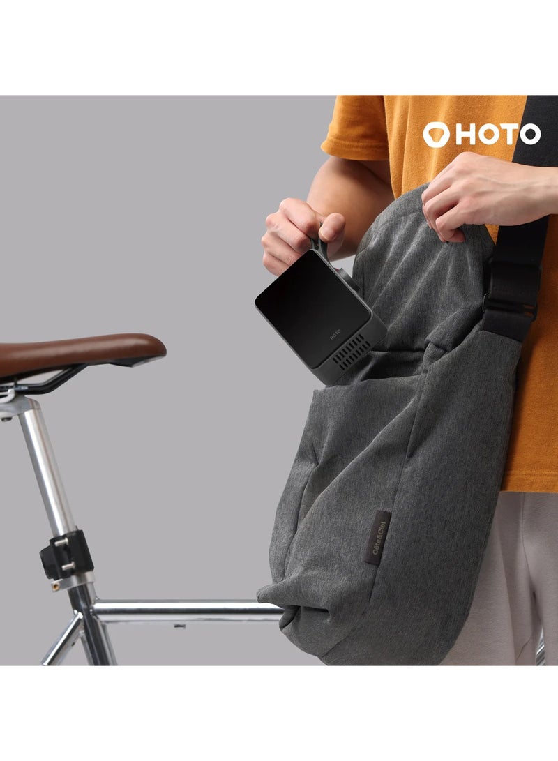 HOTO Hoto Portable Electric Tire Inflator Digital Air Compressor With 2500mAh High Capacity Battery 5 Preset Modes 150-psi Automatic Air Pump Integrated LED Light Auto Stop Function USB-C Charging - Black - Image 5