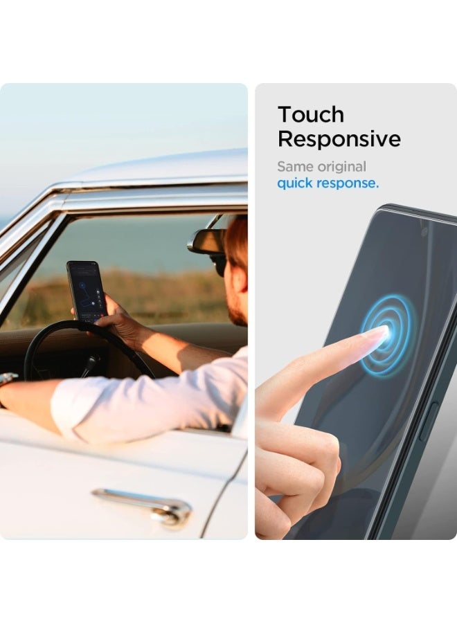 Muzz حماية شاشة متوافقة مع Honor X7D / X7B / Honor X9 / Magic 4 Lite / Oppo A3 2024، زجاج مقسى كامل المنحنى [لاصق كامل / تغطية كاملة / خالي من الفقاعات / مقاوم للخدش عالي الاستجابة أسود - Image 2