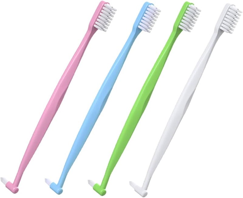 4 قطع فرشاة ما بين الأسنان بتصميم مزدوج الرأس مريح للعناية اليومية بالفم - Image 1