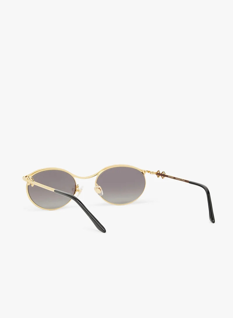 KAREN WAZEN Taylor Oval Sunglasses