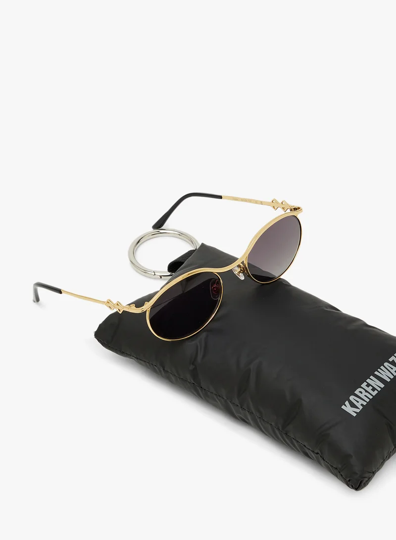 KAREN WAZEN Taylor Oval Sunglasses