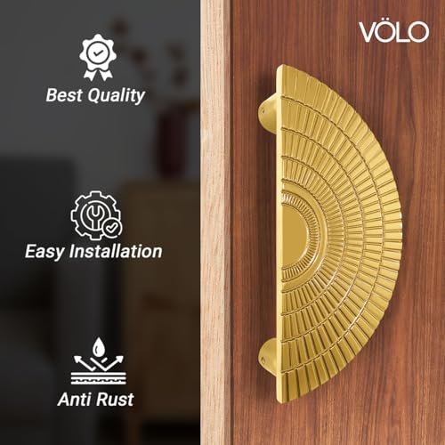 VOLO Main Door Handle – Heavy Duty Pull Handle for Wooden & Glass Doors in Home, Office & Hotel Use (Model: S-626) – Pack of 1 Set (Gold – 160MM) - Image 4