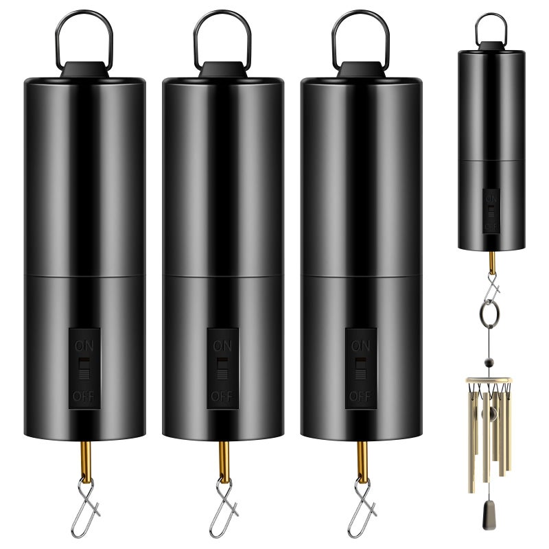 Honoson 2 Pieces Hanging Black Rotating Motor Wind Spinner Mobile Battery Operated Motor MultiPurposes Rotatable Hook for Garden Decoration Accessory Supplies