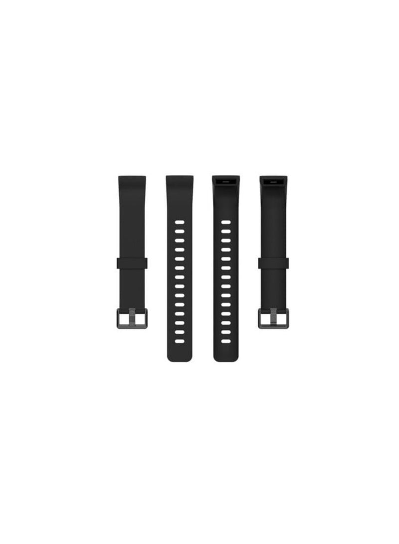 For Realme Band RMA199 Solid Color Silicone Watch Band(Black) - Image 2