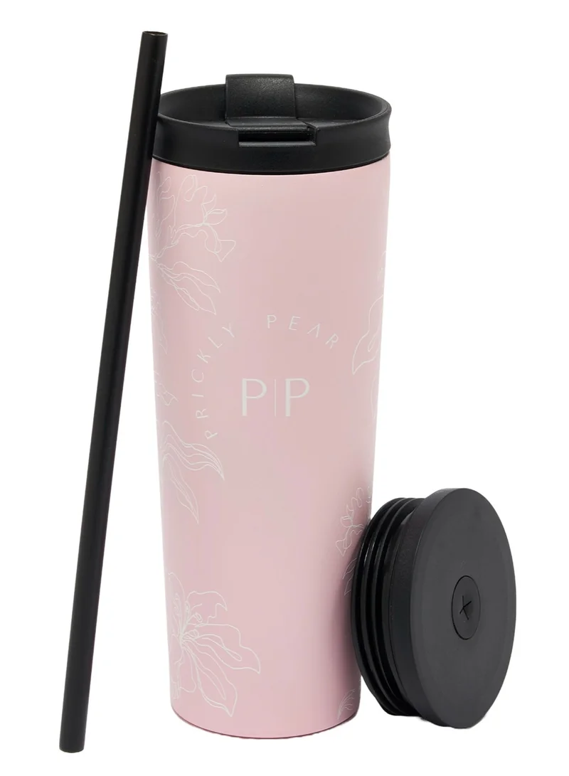 Prickly Pear Pink Floral Travel 24 Oz 2 in 1 Stainless Steel Tumbler