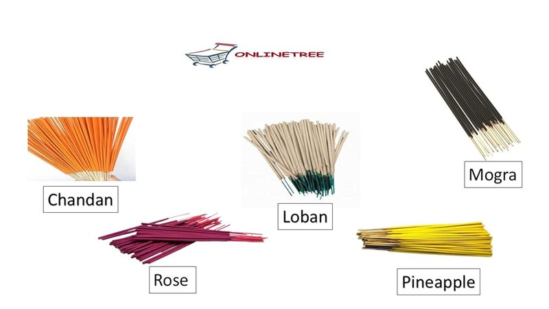 Onlinetree 5in1 agarbatti Stick for Pooja Rose Gulab Sandal Chandan Loban Mogra Pineapple 900g Pack LongLasting Fragrance for Pooja Mandir Meditation Relaxation - Image 3