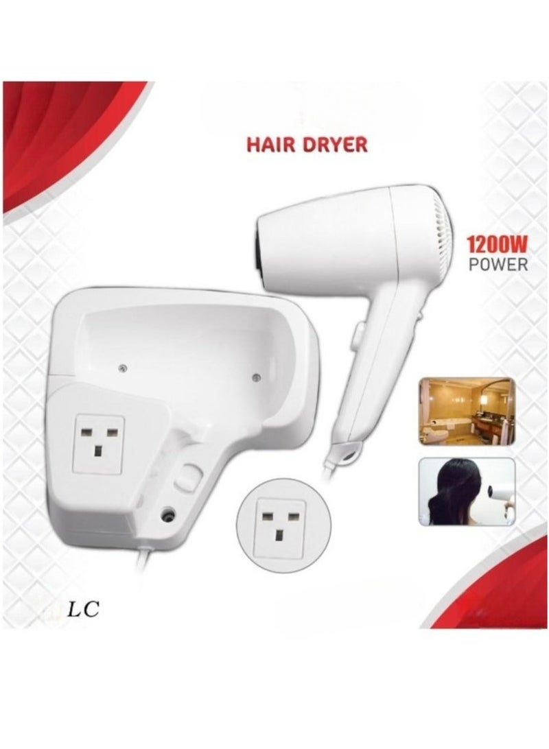 DLC Wall Mounted Hair Dryer White 1200W