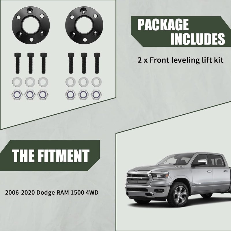 OTUAYAUTO 2.5" Front Leveling Lift Kit for Dodge Ram 1500 and Dakota - Image 4