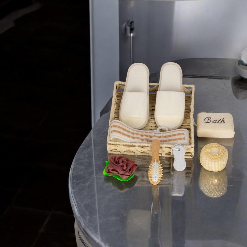 TGOPIT مجموعة تدليك الحمام TGOPIT سلال سبا مجموعة سبا مجموعة حمام مستلزمات سبا مستلزمات دش مجموعة يوم سبا للنساء سلة للنساء سلال للنساء مجموعة تجميل عائلية (8 في 1) - Image 5
