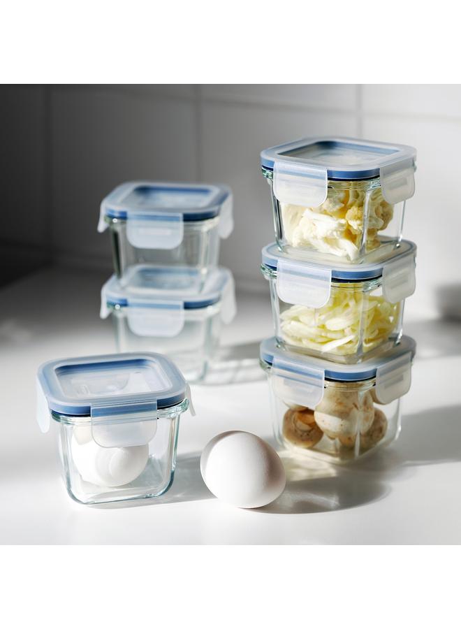 Zaboon Food container with lid, square/glass, 180 ml - Image 2