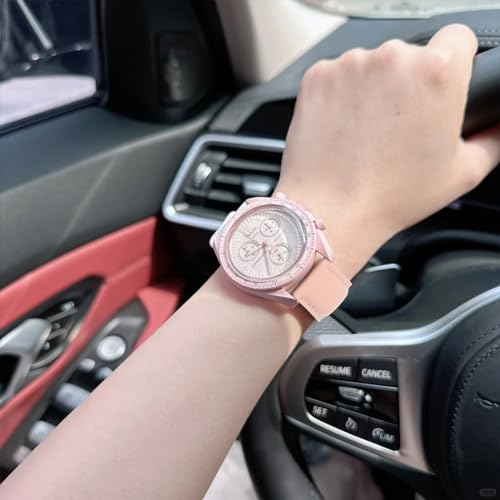 TStrap Leather Watch Bands for Moonswatch - Pink Watch Strap Compatible with Omega x Swatch Moonwatch - 20mm Quick Release Watch Band Replacement for Moonswatch Speedmaster - Image 4