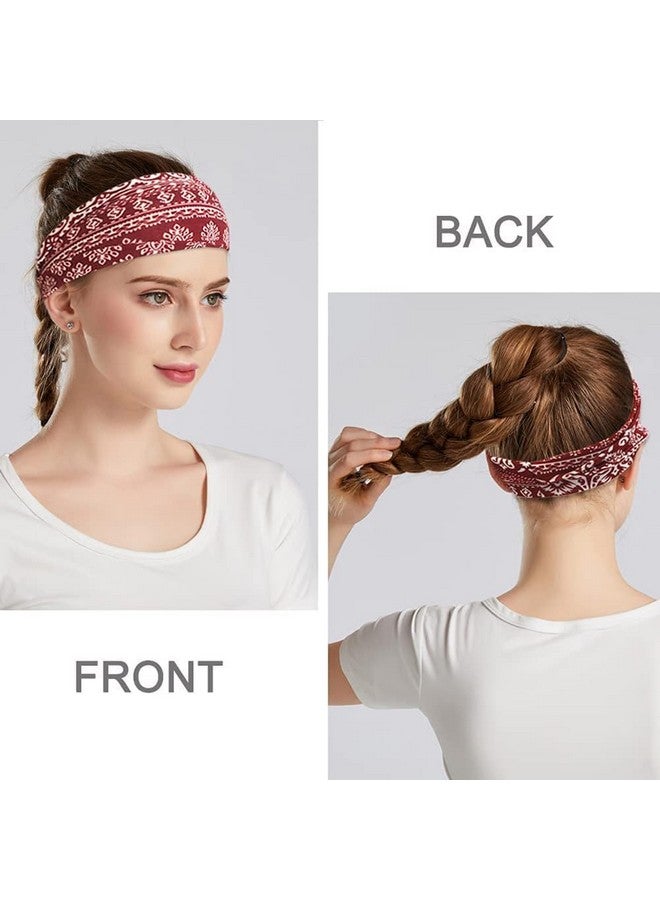 Stavae Boho Headbands Wide Knot Hair Band Elastic Turban Head Band Stretch Leopard Twist Head Wraps Cloth Yoga Sweartband Fashion Hair Accessories for Women and Girls - Image 2