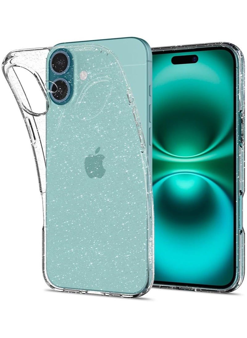 Spigen Liquid Crystal Glitter for iPhone 16 Case Cover (2024) - Crystal Quartz  - Image 1