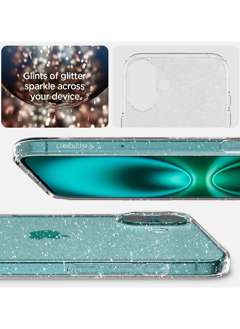 Spigen Liquid Crystal Glitter for iPhone 16 Case Cover (2024) - Crystal Quartz  - Image 5