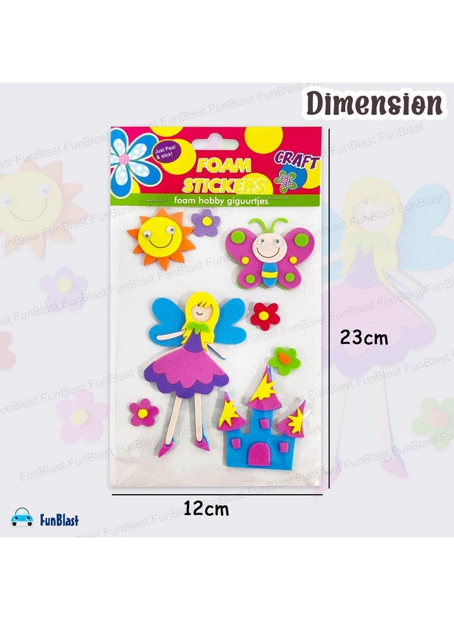 FunBlast Foam Stickers - 3D Self Adhesive Puffy Stickers for Kids, Cartoon Theme Stickers for Art and Craft Work, Scrap Booking, Decoration, Project Work for Kids - Multicolor - Image 3