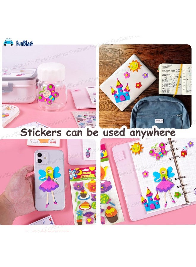 FunBlast Foam Stickers - 3D Self Adhesive Puffy Stickers for Kids, Cartoon Theme Stickers for Art and Craft Work, Scrap Booking, Decoration, Project Work for Kids - Multicolor - Image 5
