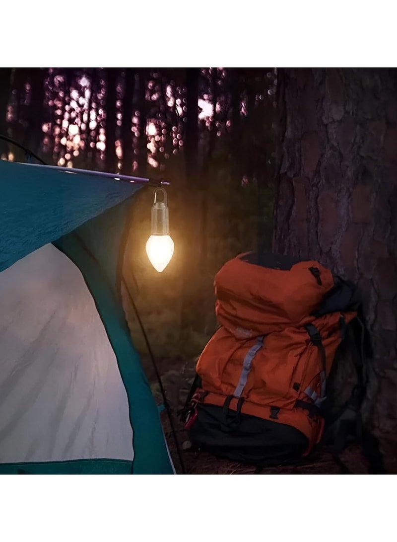 Generic New Outdoor Camping Hanging Type-C Charging Retro Bulb Light Outdoor Hanging Tent Light Bulb With Clamp Hook 3PCS LED Tent Lamp  - Image 3
