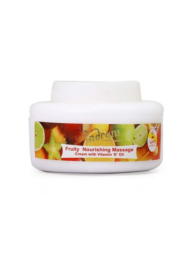 Indrani Cosmetics Indrani Fruity Nourishing Massage Cream With Vitamin �E� Oil For Women Makes Skin Smooth And Glowing 200 Gm - Image 3