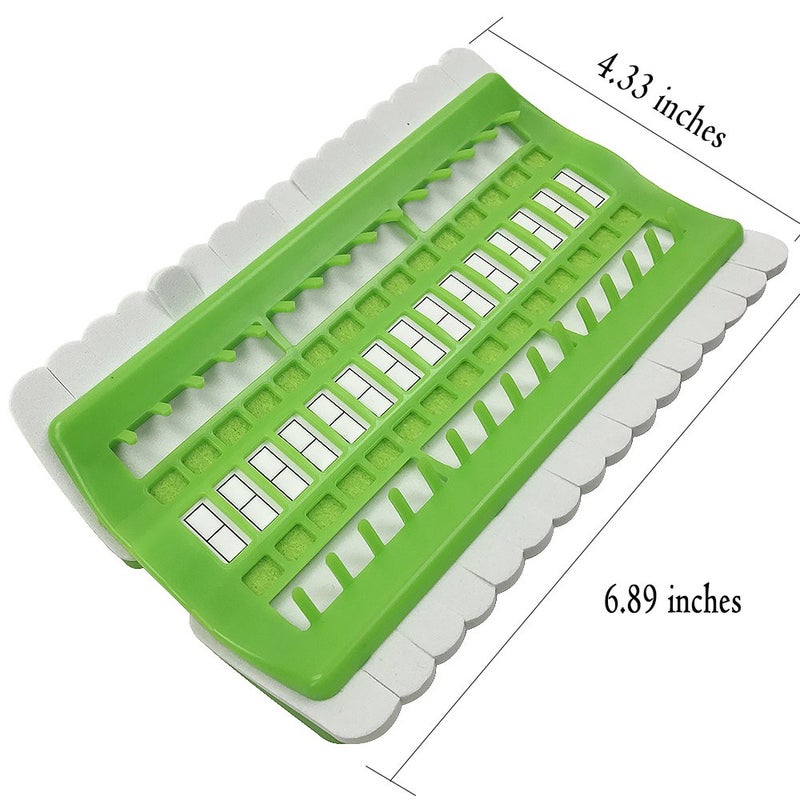 D&D Floss Organizer Embroidery Kit Cross Stitch Tool, 30 Positions Thread Organizers, Plastic & Foam, Green - Image 4