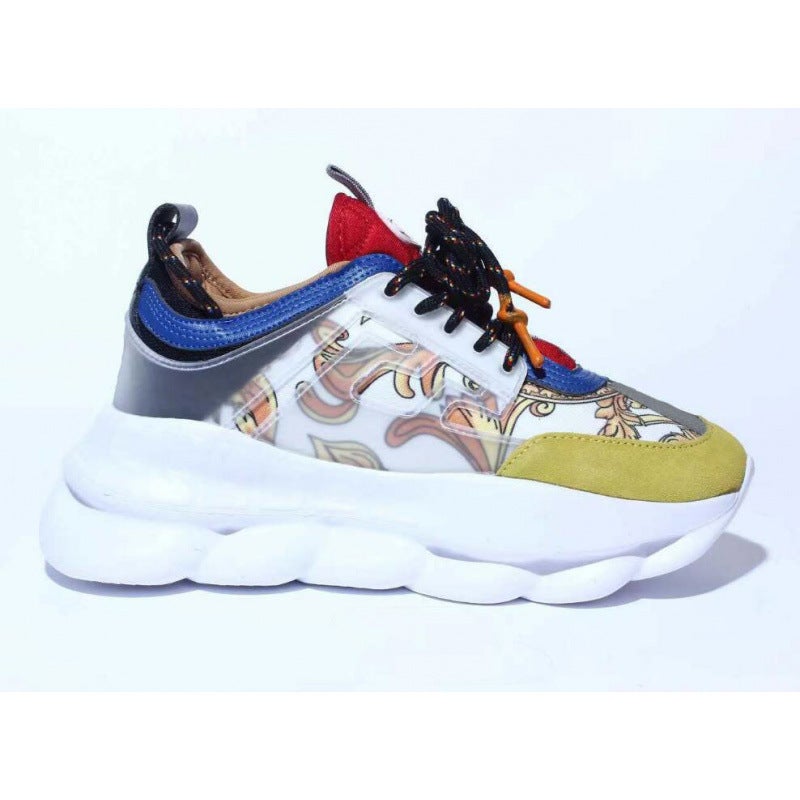 2020 Chain Style Casual Sneakers Retro Dad Shoes Thick-Soled Height-Increasing Shoes for Men and Women Casual Walking Shoes - Image 1
