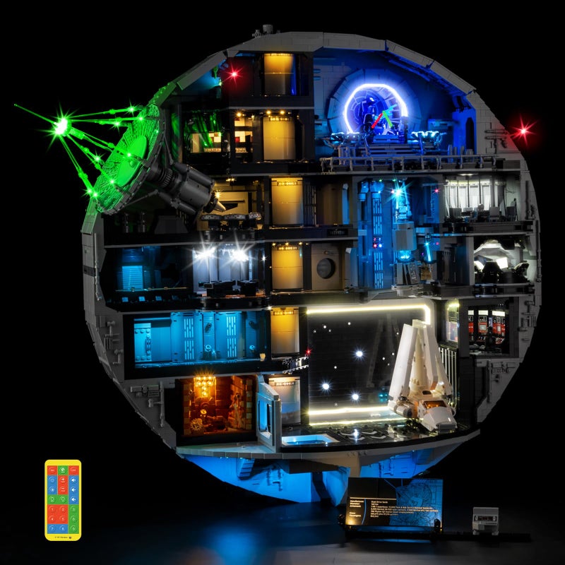 Nitemode Light Kit Compatible with Lego 75419 Death Star Upgraded Remote Control 18 Light Effect Sequence Design Lighting Accessories No Model - Image 3