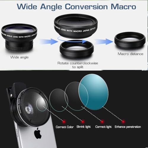 Cubonic Supreno 0.45x Wide Angle Mobile Phone Camera Lens | 3-in-1 Clip-On Lens Kit with Wide Angle, Macro & Fisheye Lens | Compatible with Android & iOS Smartphones | for Travel & Vlogging - Image 3