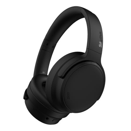 Srhythm NiceComfort 35 (2nd Gen) Hybrid Noise Cancelling Headphones,Wireless Bluetooth 6.0, 5Microphones with ENC,Transparency,Spatial Audio,140H Playtime,Low Latency,Custom EQ via App Black - Image 1