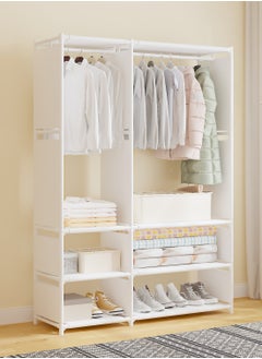 ALMUFARREJ Stylish and durable white clothes hanger and organizer with shelves  - Image 1